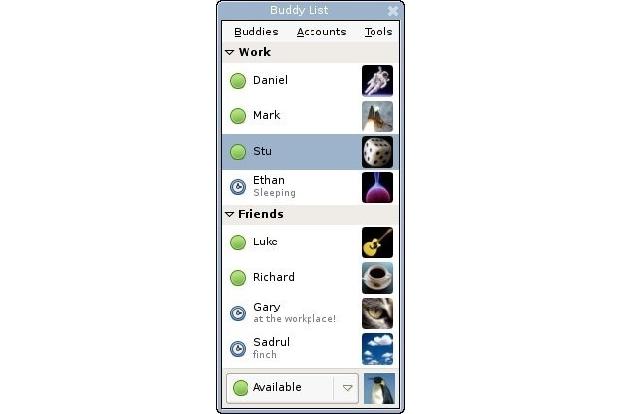 Mit dem Gratis Messenger Pidgin können Sie die gängigsten Messenger wie AIM, ICQ, Jabber/XMPP, MSN Messenger, Yahoo!, Bonjou...