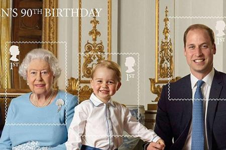 Im neuen Briefmarken-Set der Royal Mail ist erstmals auch Prinz George enthalten.