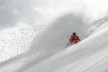 Traumhafte Freeride-Möglichkeiten bietet Earth-Schröcken