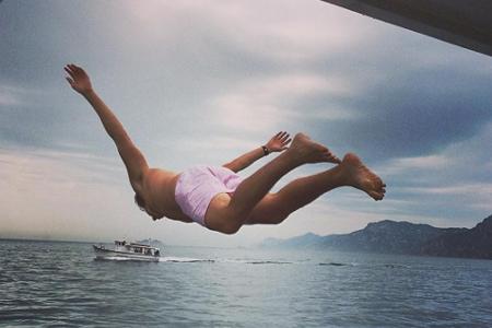 Auf die sportlichen Leistungen ihres Vito kann Heidi Klum stolz sein