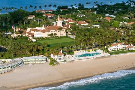 Trumps Luxusanwesen in Mar-a-Lago aus der Vogelperspektive