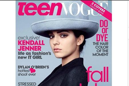 Mit grauem Hut posierte Kendall Jenner für die 