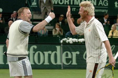 Zwischendurch gabt es zur Auflockerung auch mal ein Tennismatch mit 