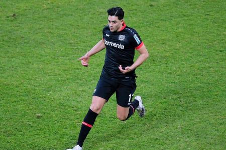 Nadiem Amiri vor wenigen Tagen im Spiel des Bayer 04 Leverkusen gegen VfL Wolfsburg