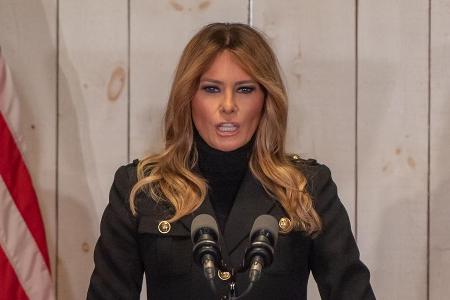 First Lady Melania Trump verabschiedet sich mit aufgezeichneter Rede