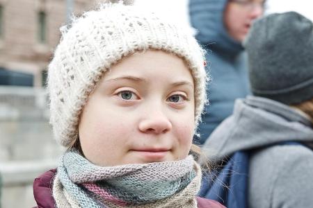 Greta Thunberg bei einer Demonstration im Jahr 2019.