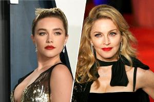 Schlüpft Florence Pugh (li.) in Madonnas Biopic in die Rolle der Queen of Pop?