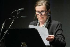 Barbara Köhler auf einer Veranstaltung in Berlin