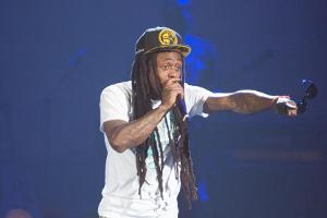 Lil Wayne bei einem Auftritt in Sacramento.