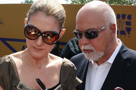 Céline Dion mit ihrem Ehemann René Angélil bei einer Veranstaltung im Jahr 2008