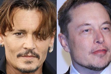 Johnny Depp (li.) hofft auf Elon Musk.