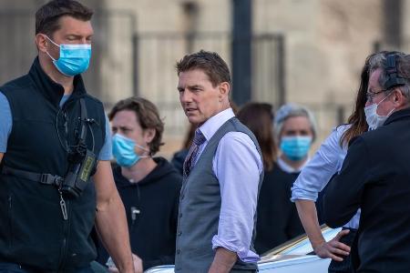Tom Cruise während der Dreharbeiten zu 