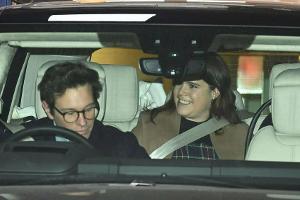 Prinzessin Eugenie und ihr Mann Jack Brooksbank verlassen das Portland Hospital in London.