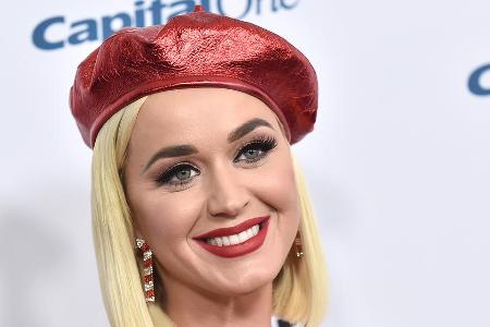 Trotz Corona bestens gelaunt: Die schwangere Sängerin Katy Perry