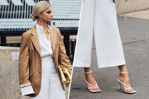 Influencerin Caro Daur setzt diesen Sommer auf Riemchen-Sandalen mit eckiger Schuhspitze.