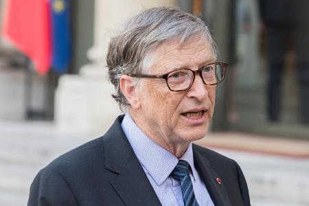 Bill Gates in Frankreich - vor der Corona-Pandemie