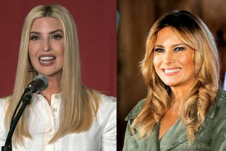 Sie greifen in den US-Wahlkampf ein: Ivanka Trump (l.) in unschuldigem Weiß, Melania Trump in kämpferischem Oliv