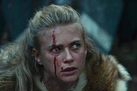 Jeanne Goursaud in ihrer Rolle der germanischen Kriegerin Thusnelda