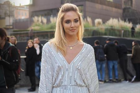 Chiara Ferragni vor einer Modenschau in Mailand im Jahr 2019.