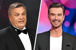 Hape Kerkeling (l.) wird bei Florian Silbereisens "Schlagerjubiläum!" auftreten.