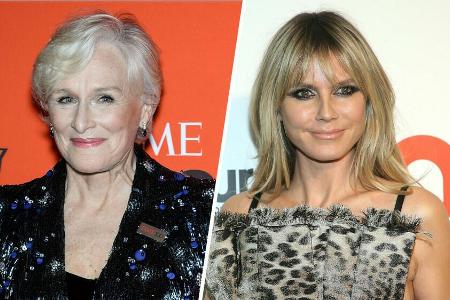 Glenn Close (l.) und Heidi Klum haben ihre ganz eigenen Mittel gegen das Warten.
