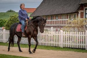 Vera Eckhoff (Iris Berben) trabt heute immer noch gerne mit ihrem stolzen Ostpreußen provokativ über den frisch geharkten Sa...