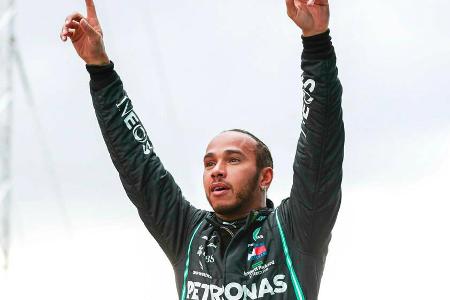 Nach seinem Sieg war Lewis Hamilton den Tränen nahe