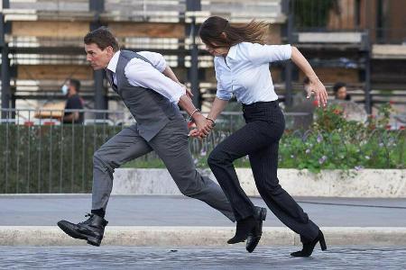 Tom Cruise an der Seite von Hayley Atwell, hier noch bei Dreharbeiten in Rom