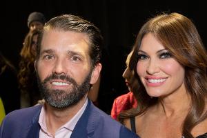 Donald Trump Jr. und Kimberly Guilfoyle bei einem Auftritt in New York