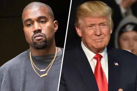 Kanye West (li.) will US-Präsident werden, Trump findet das 