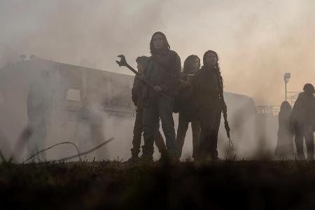 Alexa Mansour als Hope, Aliyah Royale als Iris, Hal Cumpston als Silas und Nicolas Cantu als Elton