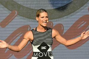 Michelle Hunziker brachte am Samstag 500 Italiener ins Schwitzen.