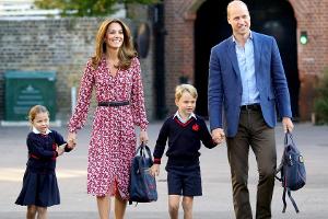 Die Cambridges auf dem Weg zur Schule.