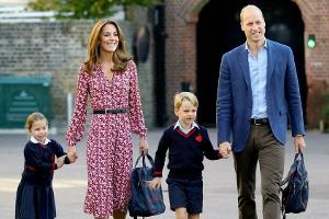 Prinz William und Herzogin Kate mit George und Charlotte.