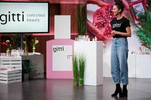 Vorzeige-Gründerin Jennifer Baum-Minkus bei ihrer Präsentation von "gitti"