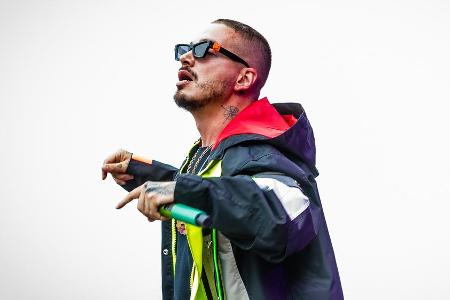 J Balvin während eines Auftritts in den Niederlanden.