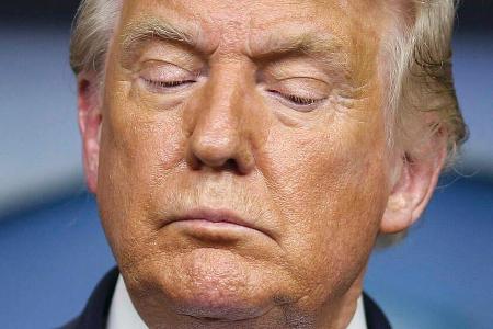 Donald Trump während einer Pressekonferenz