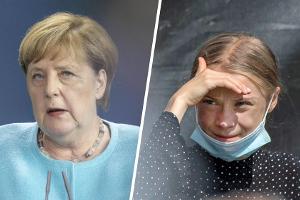 Angela Merkel (links) und Greta Thunberg haben sich in Berlin getroffen.