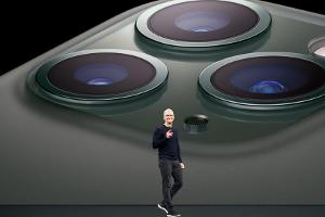 Apple-Chef Tim Cook auf der Keynote im September 2019.