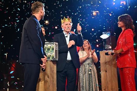 Werner Hansch (m.), Kult-Sportreporter und Sieger der aktuellen Staffel von 