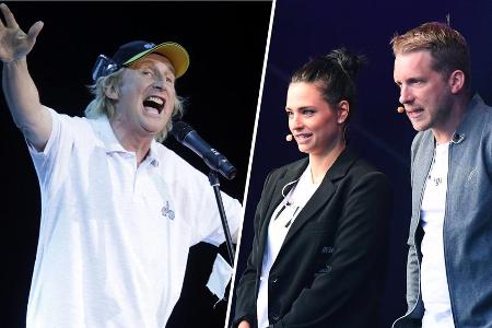 Otto (l.) freut sich mit den Pochers über deren Familienzuwachs.