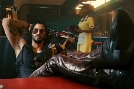 Keanu Reeves verleiht der Figur Johnny Silverhand Leben