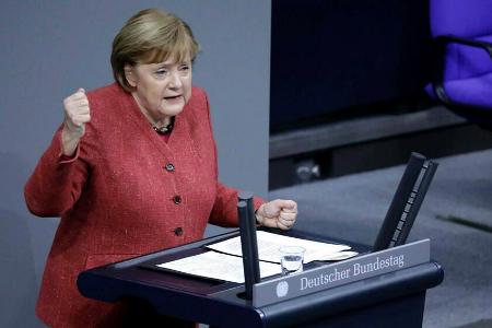 Angela Merkel im Dezember im Bundestag
