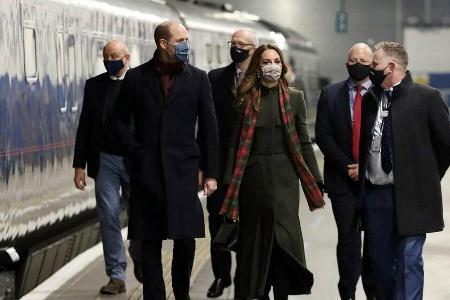 Prinz William und Herzogin Kate in London vor ihrer Abreise mit dem 