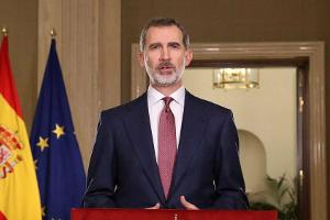 König Philip VI. bei seiner Rede an die Nation