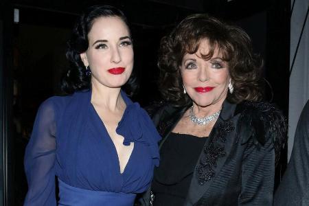 Ein normaler Mittwochabend in Los Angeles: Dita von Teese und Joan Collins