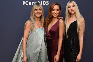 Heidi Klum und zwei ihrer "GNTM"-Mädchen bei der amfAR-Gala in New York: Jacky (l.) und Tamara (r.)