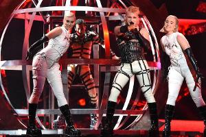 Die Gruppe Hatari aus Island konnte im ersten ESC-Halbfinale überzeugen