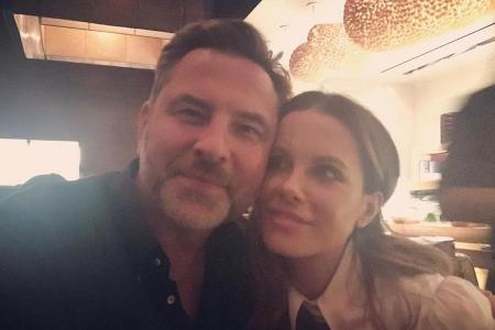 Kate Beckinsale mit David Walliams im Restaurant