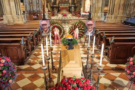 Niki Laudas Sarg im Wiener Stephansdom